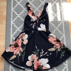 Navy blue flower dress